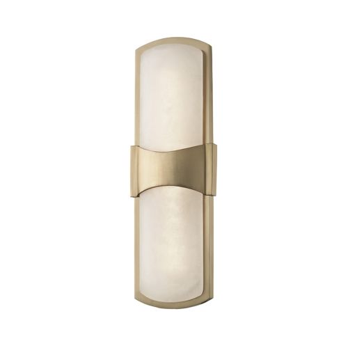 Hudson Valley Valencia LED Wall Bracket Aged Brass with Alabaster Shade 3415-AGB-CE