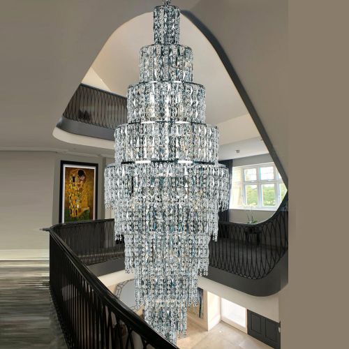 Impex New York 24 Light Crystal Chandelier Polished Chrome CF03220/24/CH